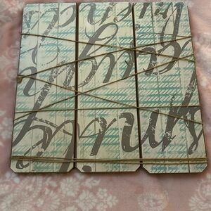 Decorative Wall Art with Script Design